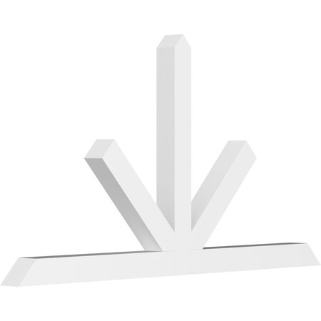 Ekena Millwork Saratoga Architectural Grade PVC Gable Bracket, 72"W x 39"H x 4"D x 4"F, 13/12 Pitch GBP072X39X0404SAR00